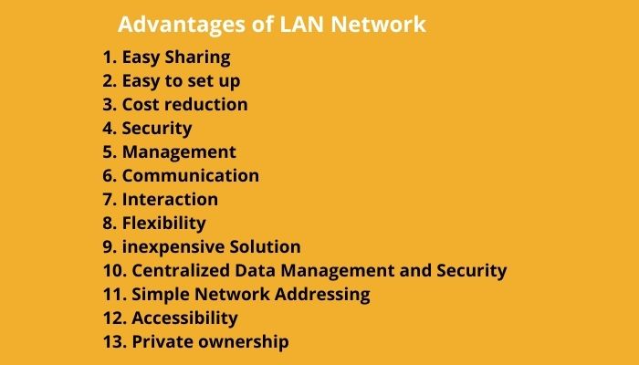 advantages of LAN network