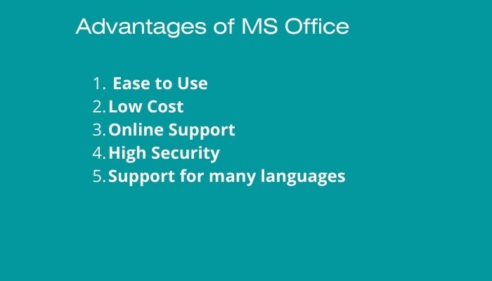 advantages of MS Office