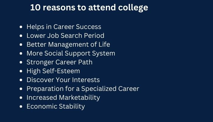10 reasons to attend college