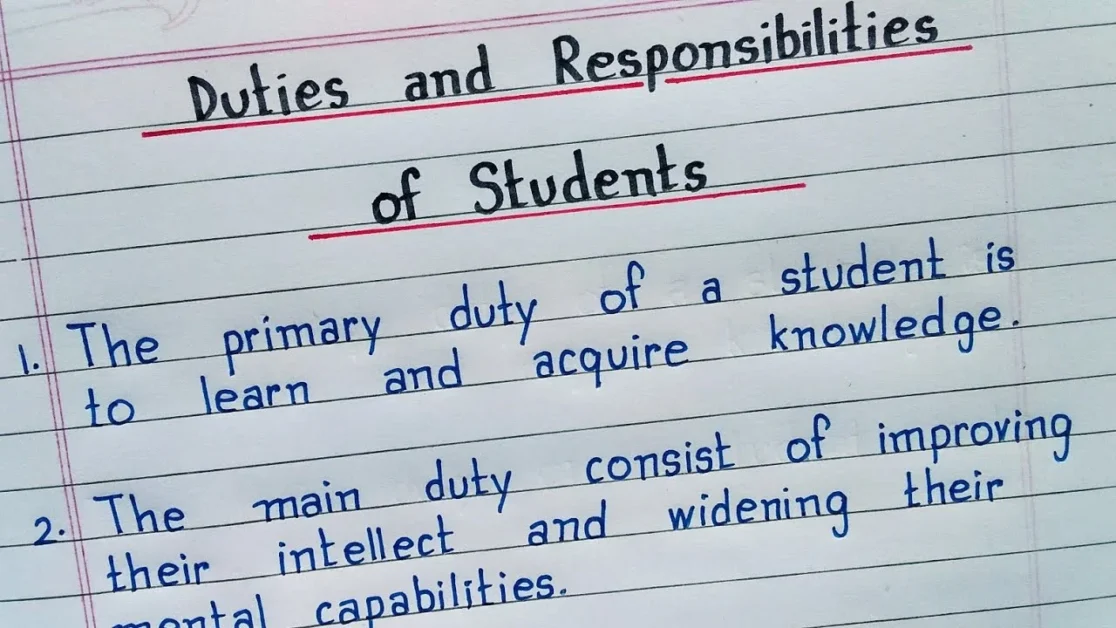 responsibilities of a student